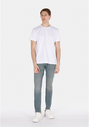 Colins Slim Fit Düşük Bel Dar Paça Erkek Mavi Jean Pantolon Cl1073434 Q1.v1 Dn43322 DENİM