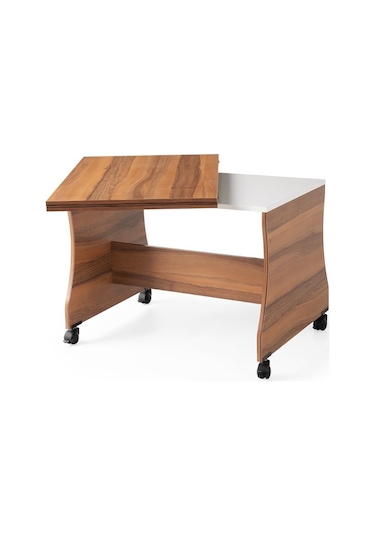 Bade Tekerlekli Açılır Orta Sehpa 60 95cm Demonte Ceviz