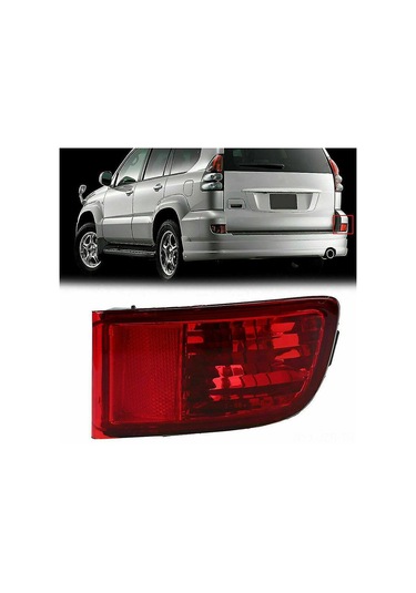 Geeroyoo Toyota Land Cruiser Prado 120 Serisi 2002-2009 Sağ Arka Tampon Lambası - Yedek Parça, Kırmızı, Abs Malzeme, Kolay Kurulum
