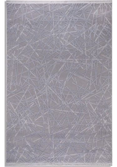 Yhome Luxor 2727Gri 160X230 Cm Saçaklı Salon Halısı