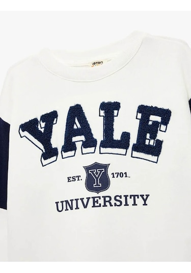Koton Lisanslı Yale Beyaz Erkek Çocuk Sweatshirt 6wkb10027tk BEYAZ