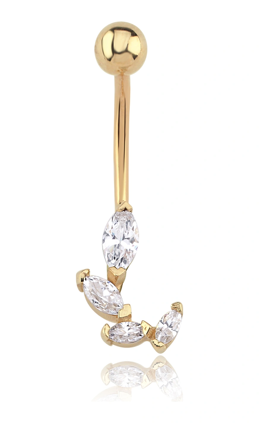 Cherry By Özkonak Bella Göbek Piercing Sarı