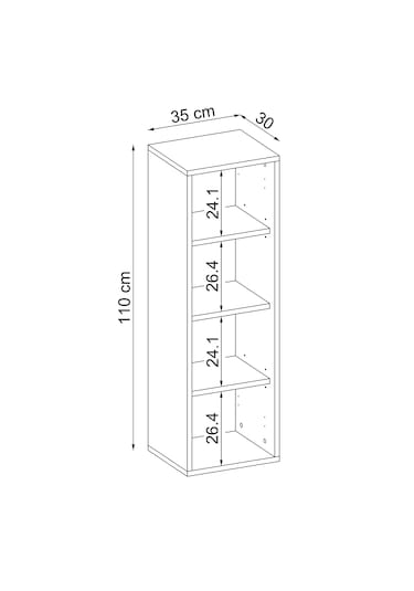 Banyo Dolabı Mat Mdf 110 X 35 Cm Banyo Boy Dolabı Atlantik Atlantik Çam