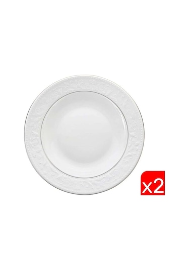 Porland Hazan Platin Yaldız Çukur Tabak 22cm 2 Li 04por031144