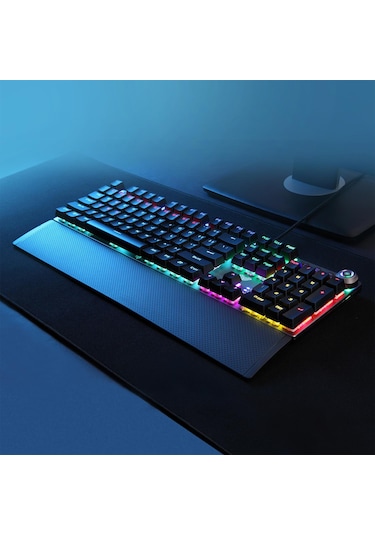 Aula F2058 Bilek Destekli RGB Makrolu Kablolu Mekanik Oyuncu Klavyesi