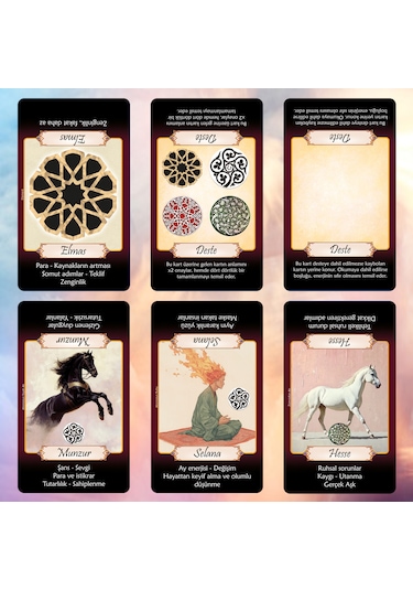 Mistik Katina Aşk Falı Kehanet Tarot Destesi / Açıklamalı 68 Kart