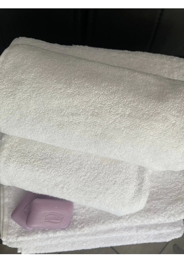 Otel Tipi 10 Adet Ayak İzi Havlusu 50x70 250 Gr. 37 Beyaz