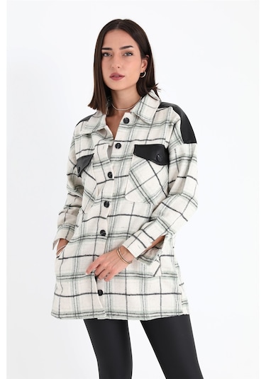 Deri Garnili Ekose Cepli Gömlek - Mint Yeşili-mint Yeşili Mint Yeşili