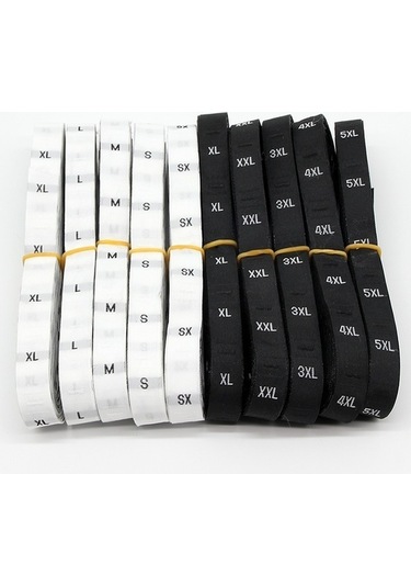 Novahub 3.2x1.2cm Polyester Giyim Etiketleri 380 Adet, Beyaz, Xxxxxl / 5xl