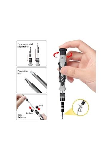 Pazly Tornavida Telefonu Tamir Sökme Seti Saat İn Gri Fonksiyonlu Çok Cep Aracı Alet 138 1 Dq