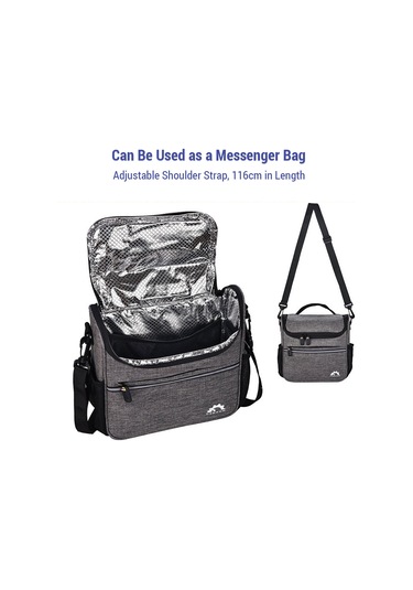 Mufunye Isı Ve Soğuk Tutan 3.5l Nylon Bisiklet Kafa Çantası - Su Geçirmez, Kol Çantası İle Çift Kullanimlı Gri