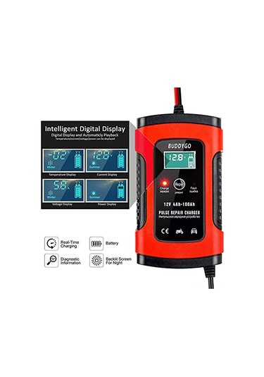 Symbee Buddygo Tam Otomatik 12v 5a Akü Şarj Cihazı - Otomobil, Motosiklet Ve Tekneler İçin