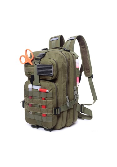 Jeehugo Lıxada 28l 800d Oxford Su Geçirmez Outdoor Sırt Çantası - Asker Yeşili + 1 Asker Yeşili Magneetik Bant, Bisiklet, Trekking, Dağcılık İçin Çok Renkli