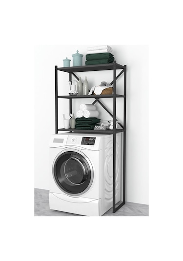 Bofigo 3 Raflı Metal Banyo Düzenleyici Metal Banyo Rafı Antrasit