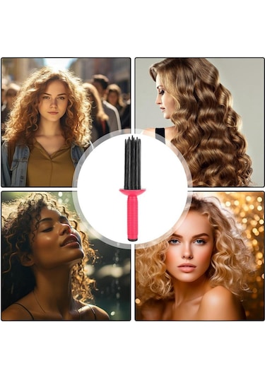 Xurunkeji Sıcak Hava Kıvırıcı Tarak Sıcak Hava Şekillendirici Fırça Saç Kıvırma Rulosu Tarak Hava Hacimli Tarak Saç Şekillendirici Rulosu Kıvırma Fırçası