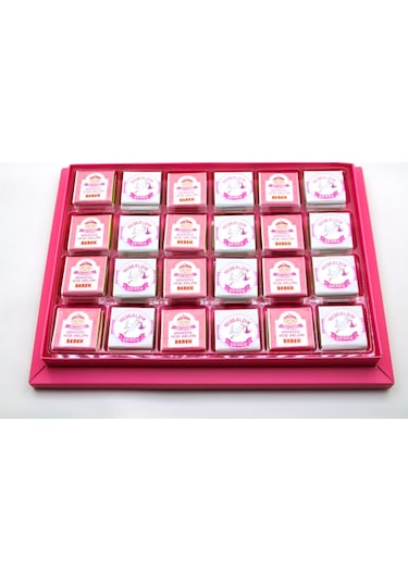 Dark Brown Hoşgeldin Bebek Çikolatası Kız Çoçuk Madlen 48 Adet