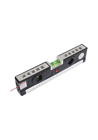 Butuglobal Pro 4 Mezuralı Lazer Seviyesi / Led Işıklı Seviye Kabarcıkları, Lv-04 Siyah