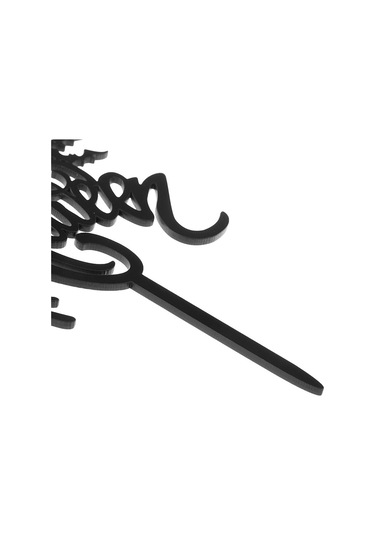 Homyl Akrilik Mutlu Cadılar Bayramı Yarasa Kek Toppers Partisi Siyah