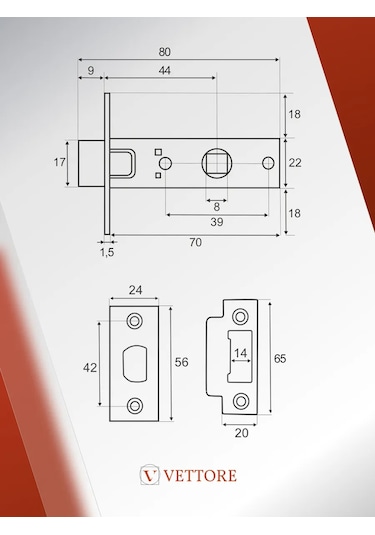 Vettore İç Kapılar İçin Mandal Metal Siyah Nikel 215160943