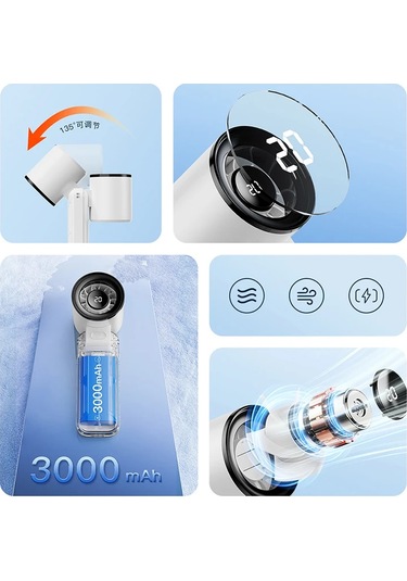 Ambition Mini Taşınabilir El Turbo Fan Rüzgar Hızları