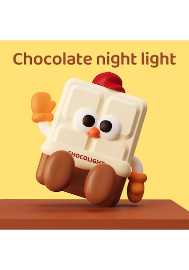 Yaratıcı Çikolata Gece Lambası Karikatür Telefon Standı Çocuklar İçin Silikon Başucu Lambası Çok Renkli