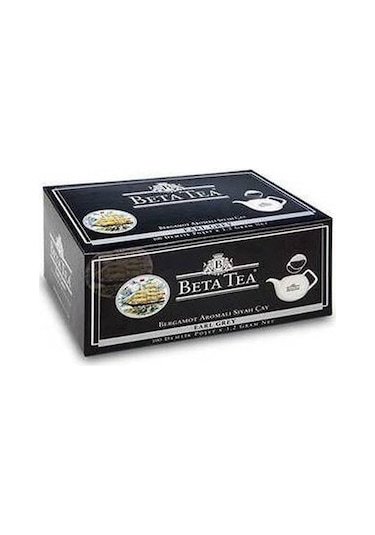 Beta Tea Earl Grey Bergamot Aromalı Siyah Demlik Poşet Çay 6'lı 100 x 3.2 G