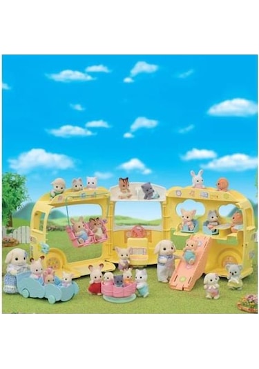 Adore Oyuncak Sylvanian Families Gökkuşağı Anaokulu Otobüsü 5744 Hayvanlar