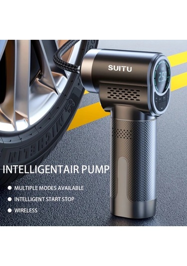 Xuweiwei 1pc Kablosuz Kablosuz El Kompresörü 150psı Elektrikli Lastik Şişirme Usb Pil Çift Güç 18650 Araba Motosiklet Bisiklet