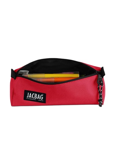 Jacbag Mercan Kız Çocuk Tek Bölmeli Üçgen Okul ve Ofis Kalem Kutusu Çok Renkli