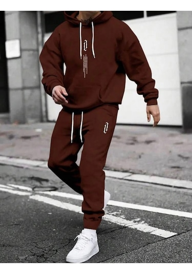 Hırsch Unisex Siyah Oversize Dikey Baskılı Alt Üst Takım Siyah