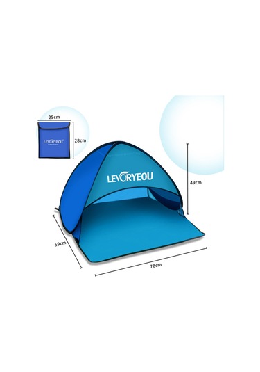 Moveevo Güneş Koruyucu Otomatik Açılır Kumsal Yüz/kafa Tentü, Hızlı Kurulum, Cep Telefonu Bölmesi, Taşınabilir Çanta Sarı-turuncu Çok Renkli