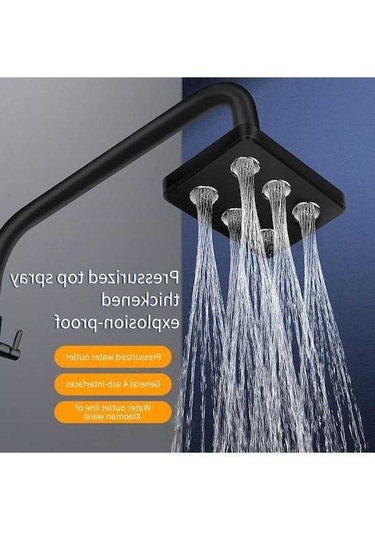 Ulzyvf Yüksek Basınçlı Mini Yağmur Duşu Sihirli Su Akışı Gümüş Renkli Başlık Gümüş