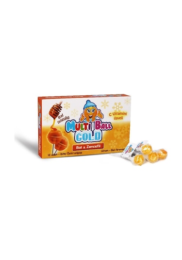 Multiball Cold Lolipop Bal Ve Zencefil 12 Adet
