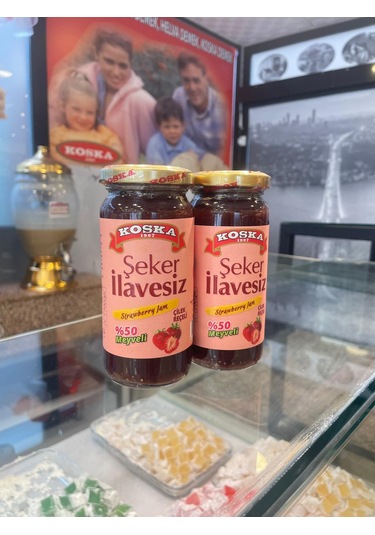 Koska Şeker İlavesiz Çilek Reçeli 270 Gr 1 Adet