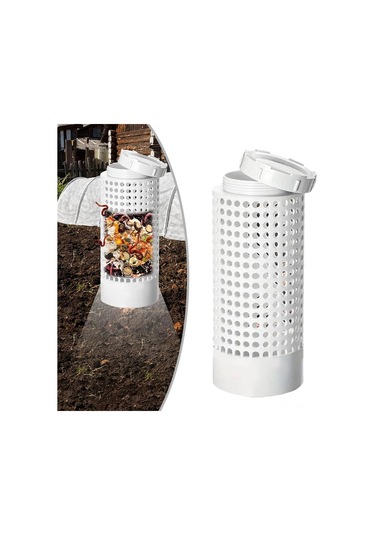 Ximistore9 Küçük Bahçe İçin Pvc Solucan Kompostörü - 160 Delikli Kapaklı, Organik Atık Ayrıştırıcı Ve Sağlıklı Toprak Üretimi