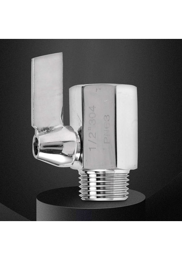 304 Paslanmaz Çelik Mini Küresel Vana 1/2 İnç Dişi X Erkek Npt Konu