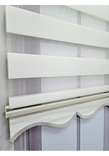 Bbb Mikro Pliseli Stor Zebra Perde Krem Mz484