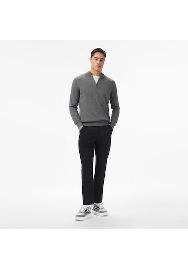 Nautica Erkek Gri Classic Fit Kazak Düz S57104t Gri