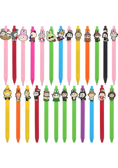 Labubu Yaratıcı Kırtasiye Siyah İmza Kalemi 21 Sarı