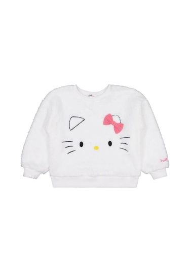 Hello Kitty 6-9 Yaş Sweatshirt Ekru