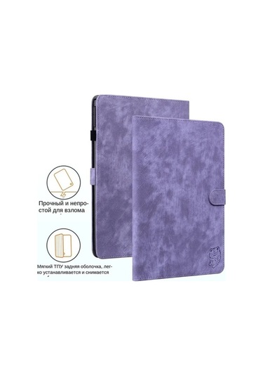 Fastbuy Redmi Pad Se 11 İçin Lüks Deri Kılıf, Manyetik Kapatma,支架 Kart Yuvası, Tam Koruma, Mor