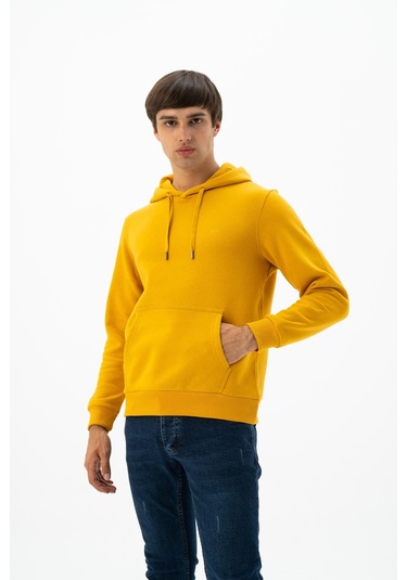 Arma Erkek Kanguru Cepli Kapüşonlu Sweatshirt K24254928801 Sarı Arma Erkek Kanguru Cepli Kapüşonlu Sweatshirt K24254928801 Sarı