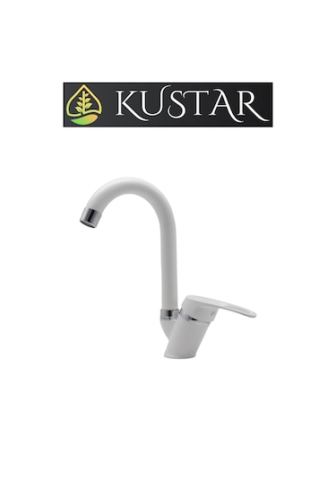 Kustar Cambridge Mix Aç Kapa Banyo Lavabo Bataryası Beyaz