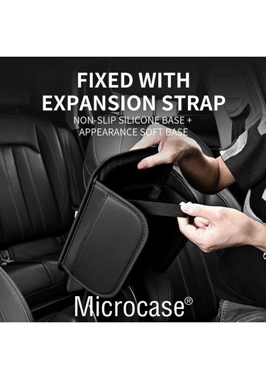 Microcase Araç Merkezi Konsol Kapağı Deri Araç Kol Dayama Yastığı Depolama Cepli - Al4669