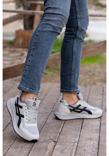 Garantili D120 Günlük Ortopedik Erkek Sneaker Spor Ayakkabı Füme