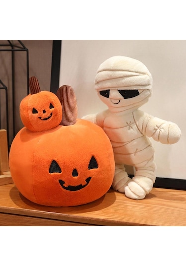 Suntek Balkabağı Yastık Sevimli Tatil Dekorasyonu Peluş 40cm-çap