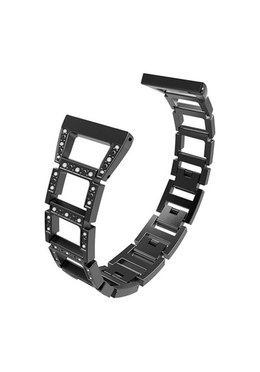 Fitbit Versa Metal Diamond Işlemeli Akıllı Saat Kayış Kordon (213884854)