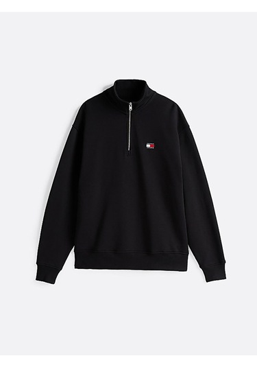 Tommy Hilfiger Tommy Hılfıger Erkek Sweatshırt Dm0dm20641-bds Siyah