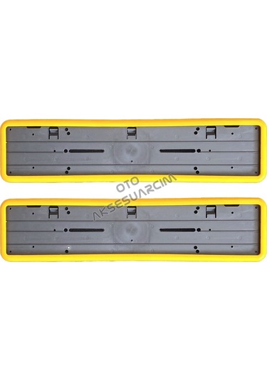 Çerçeveli Plakalık Plaka Altlığı Sarı 2& 39li