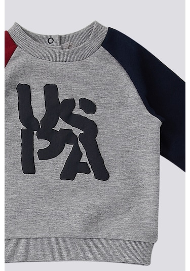 U.s. Polo Assn. Erkek Bebek Gri 2'li Takım Gri